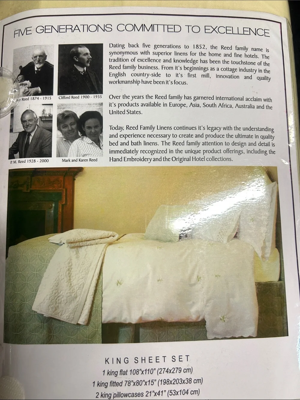 Reed Family Linens king sheet
